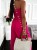 Fuchsiafarbener Sommer-Jumpsuit mit weitem Bein und trägerlosem Korsett-Oberteil