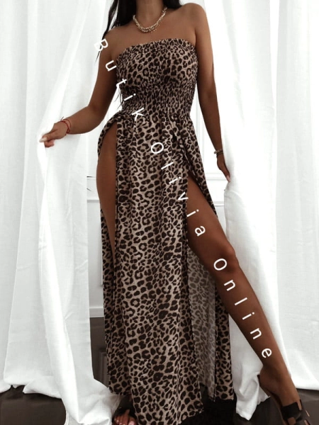 Maxikleid mit Schlitzen MAYA - Leo