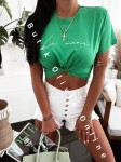 T-Shirt mit Stickerei MANE - Grüner