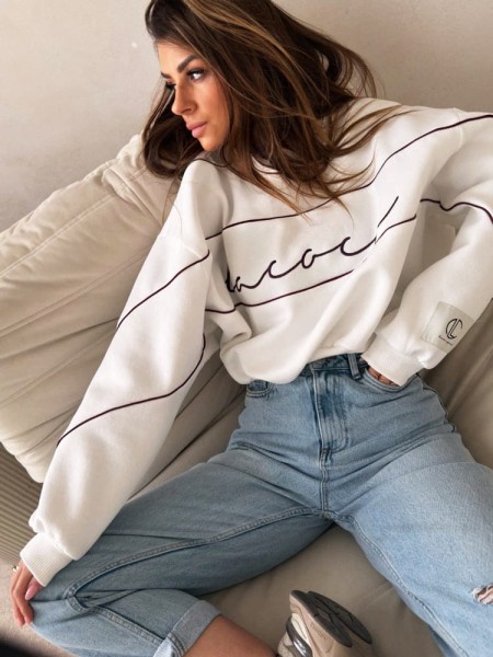 sweatshirt-la-coca-aura-creme