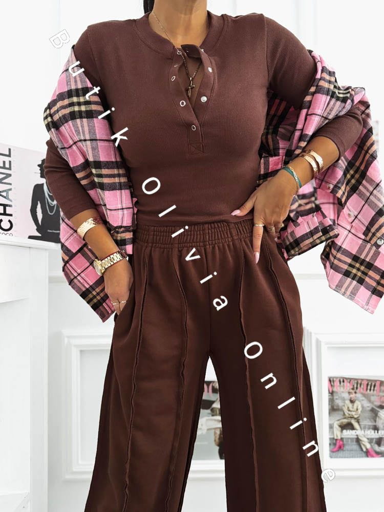 komplet-bluzka-prazkowana-szerokie-spodnie-czekoladowy
