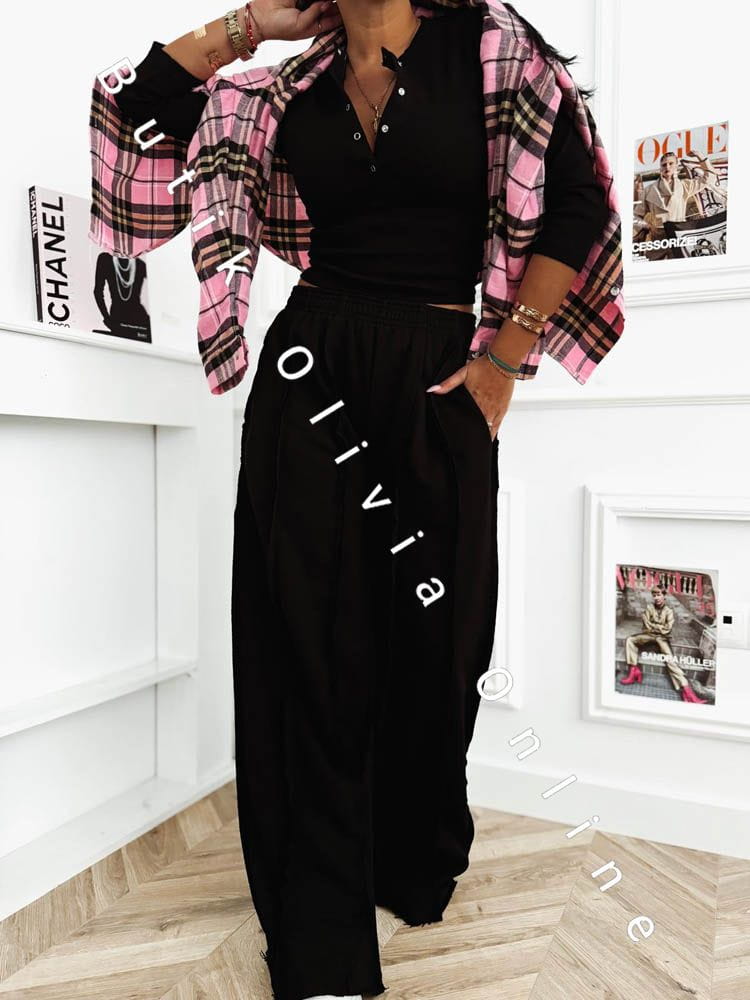 geripptes-blusen-set-weite-hose-vigo-schwarz