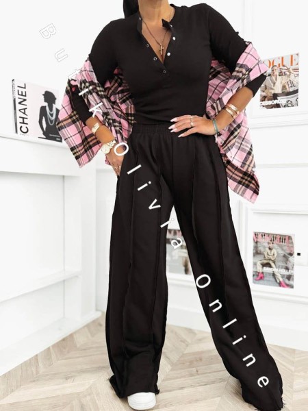 geripptes-blusen-set-weite-hose-vigo-schwarz