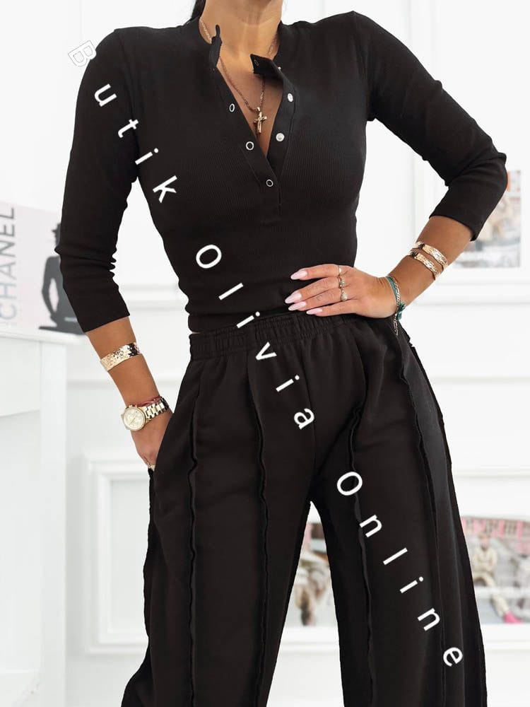 geripptes-blusen-set-weite-hose-vigo-schwarz