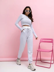 Jogginganzug Set Oberteil + Hose CRAFTED - grau