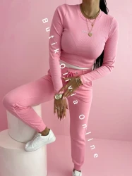 Jogginganzug Set Oberteil + Hose CRAFTED - rosa
