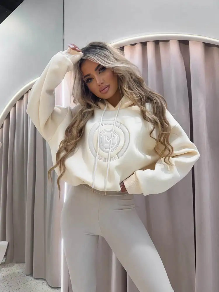 oversizowa bluza damska kokosowa