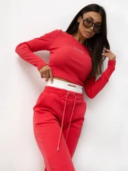Jogginganzug Set Oberteil + Hose CRAFTED - Himbeere