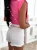 Rosa ärmelloses Damen-T-Shirt mit Schulterpolstern