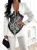 Damen Hosenanzug Weiß Zweiteiler Blazer mit schwarzer Spitze und Hose