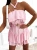 Hellrosa trägerloser Carmen-Jumpsuit mit Gürtel