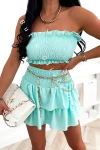 Zweiteiler Bandeau-Top und Skort HOT VIBE - Mintgrün