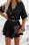 Schwarzes Sommer-Set – lockeres Hemd mit Kurzarm und Skort