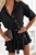 Schwarzes Sommer-Set – lockeres Hemd mit Kurzarm und Skort