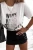 Weißes Statement-Shirt für Damen – Baumwoll-T-Shirt mit Aufdruck „WORK HARD“