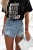 Blauer Denim-Skort – Jeans-Rock-Shorts mit asymmetrischer Überlappung