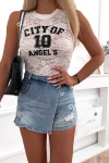 Spitzen-Body ohne Ärmel CITY OF ANGEL – Weiß