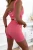 Korallfarbenes Ripp-Set Nahtloses Crop-Top und Radler-Leggings mit Shaping-Effekt