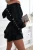 Schwarzer Musselin-Playsuit im Skort-Look mit Langarm
