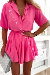 Set lockeres Hemd + Skort KATE - Rosa