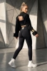 Schwarze High-Waist Scrunch-Leggings mit Push-up-Effekt