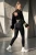 Schwarze High-Waist Scrunch-Leggings mit Push-up-Effekt