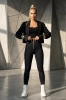 Schwarze High-Waist Scrunch-Leggings mit Push-up-Effekt