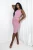 Rosafarbenes dekatiertes Midi-Kleid mit Trägern