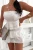 Weißes Sommer-Ajour-Set: Top und Skort