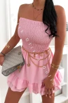 Kurzer Korsagen-Jumpsuit SUNNY – Rosa