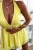 Neckholder-Playsuit mit tiefem Ausschnitt und rückenfreiem Design Gelb