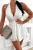 Neckholder-Playsuit mit tiefem Ausschnitt und rückenfreiem Design Weiß