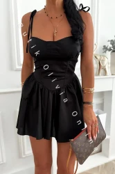 Korsagenkleid mit Trägern VOGUE – Schwarz