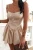 Beiges Minikleid mit Trägern und Korsagen-Oberteil