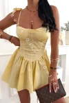 Trägerkleid mit Korsettoberteil VOGUE - gelb