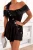 Schwarzer Carmen-Jumpsuit mit Hosenrock-Effekt