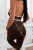 Schokoladenbraunes Sport-Set mit tief ausgeschnittenem Top und formenden Push-up-Leggings