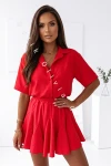 Set lockeres Hemd + Skort KATE - Rot