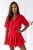 Rotes Sommer-Set – lockeres Oversize-Hemd mit Kurzarm und Skort
