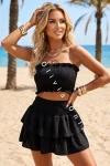 Zweiteiler Bandeau-Top und Skort HOT VIBE - Schwarz